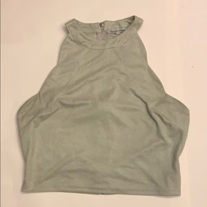 Suede crop top